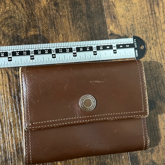Coach Rich Brown Leather Tri-Fold Wallet - Picture 2 of 5